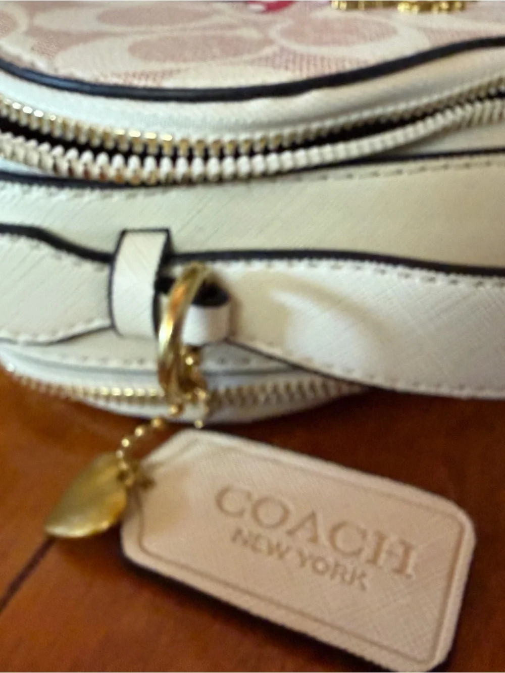Coach Pink Heart Crossbody with Minnie & Mickey Print